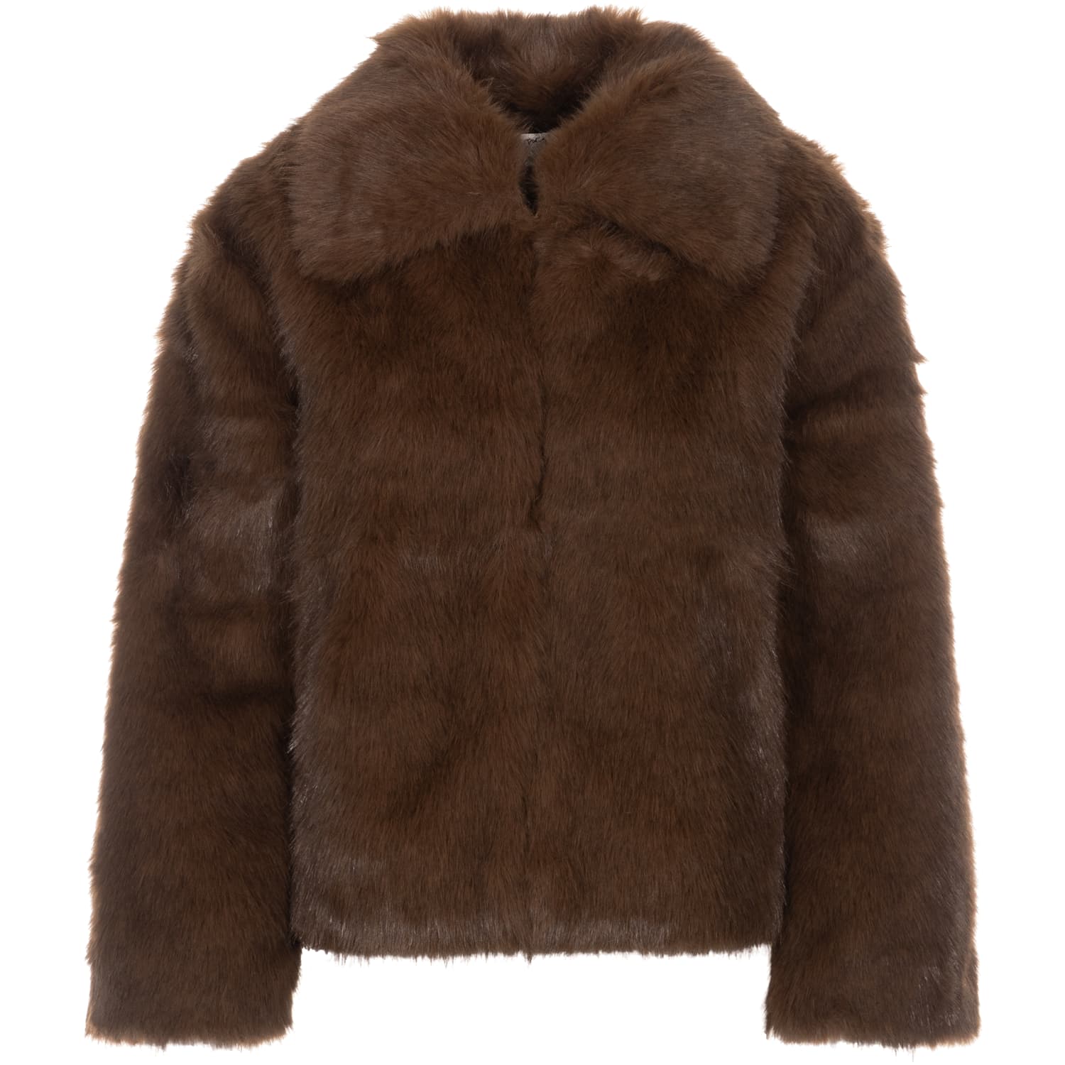 Faux Fur Jacke mit Umlegekragen Faux Fur Jacke mit Umlegekragen
