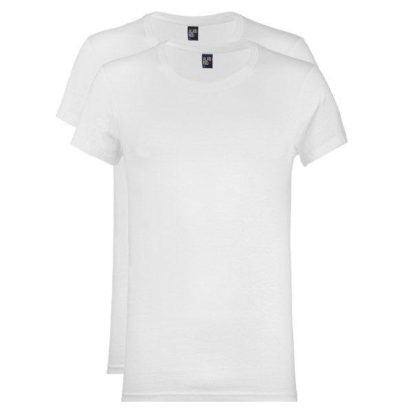 Alan Red T-shirt James round neck slim fit 2-pack