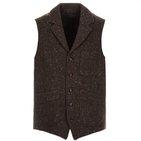 Borelio Waistcoat Gini Tweed Brown