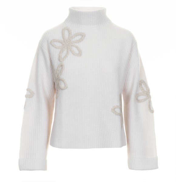 HEMISPHERE Cashmere Jumper With Floral Embroidery