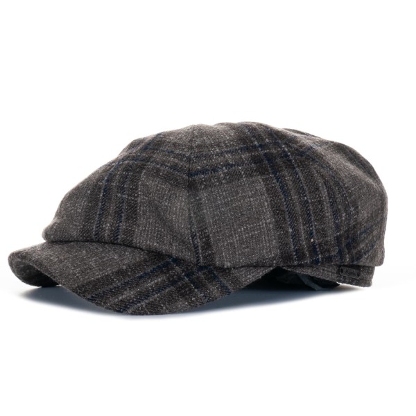 Wigens Newsboy Classic Cap Check Taupe