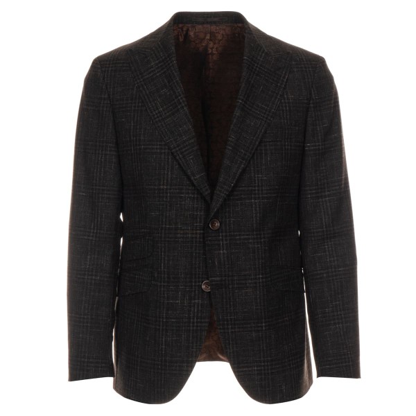1973 Suit with waistcoat brown checked
