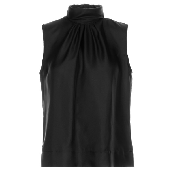 Caliban Silk Top Black