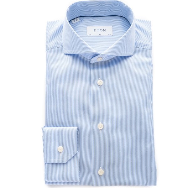 Eton Blue Striped Shirt