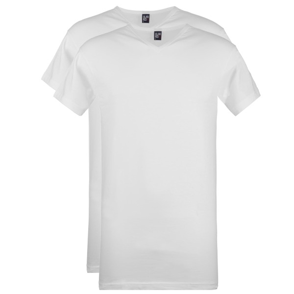 Alan Red T-shirt Vermont extra-long V-neck 2-pack