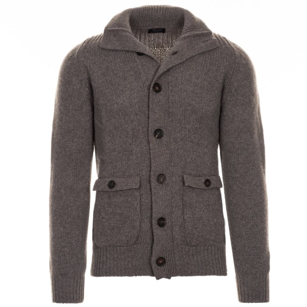 William Lockie Geelong Strickjacke Lomond Taupe