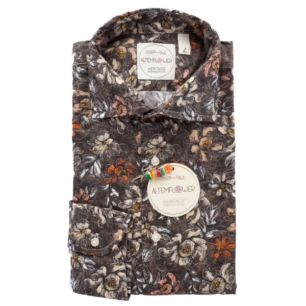 Altemflower Shirt Positano Floral Brown