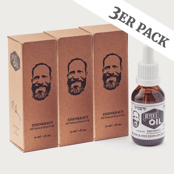 Beyer's Oil Beard Oil Eisenkraut 3-Pack