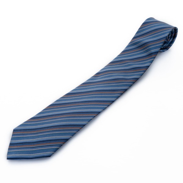 Blick Necktie Silk Albert Blue Striped