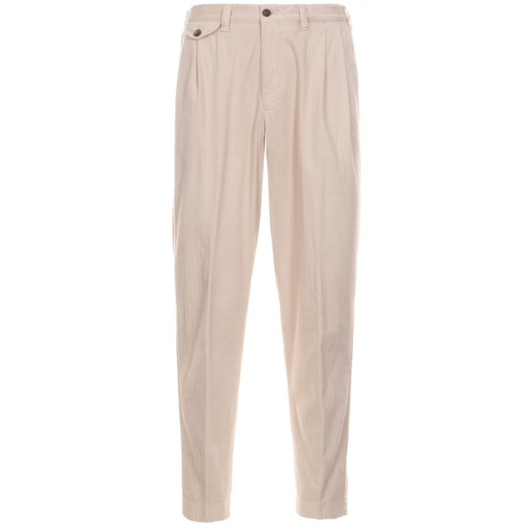 Borelio Trousers Roliver Herringbone Natural