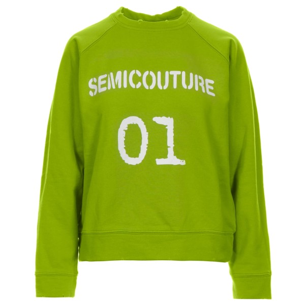 Semicouture Cotton Logo Sweater