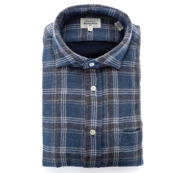 Hartford Hemd Flanell Hemd Denim