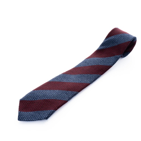 Ascot Krawatte Blau-Rot Gestreift