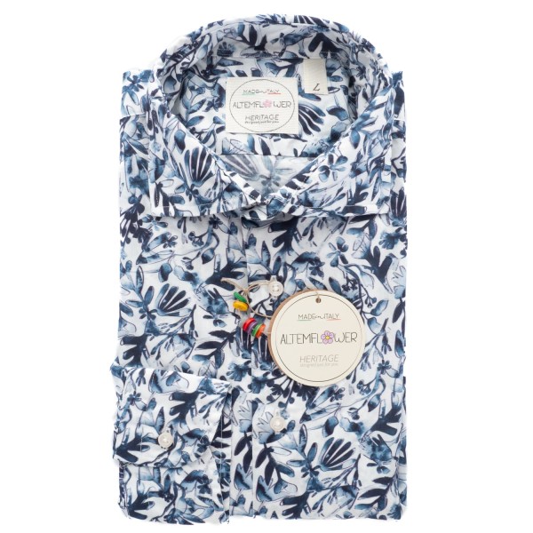 Altemflower Shirt Positano Floral Blue White