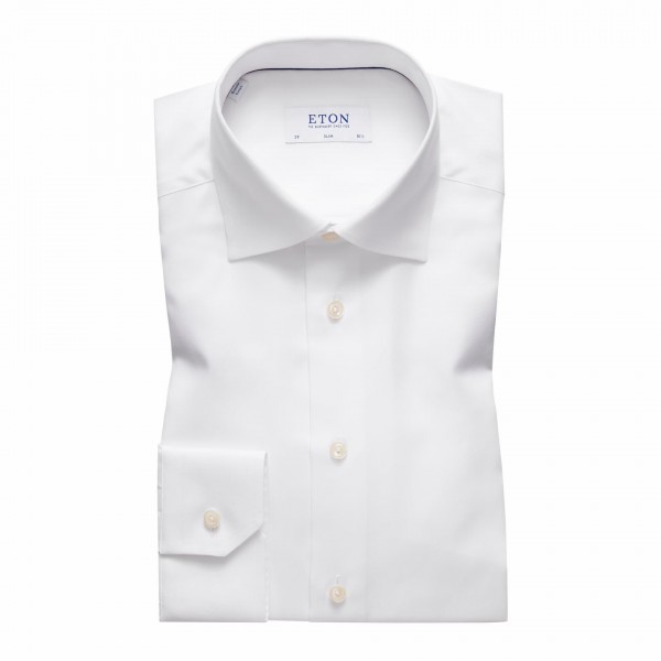 Eton Slim White Twill Shirt