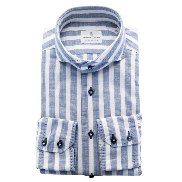 Emanuel Berg Shirt Modern Fit Striped
