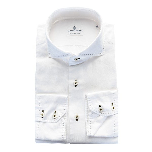 Emanuel Berg Shirt Modern Fit White