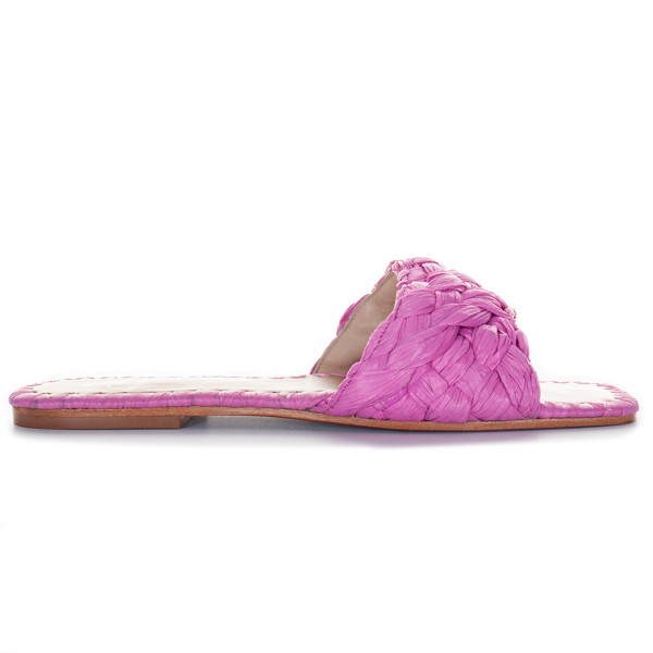 De Siena Raffia Pink Slippers