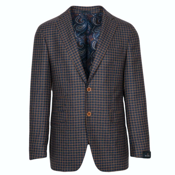 Scabal Checked Blazer New Wool