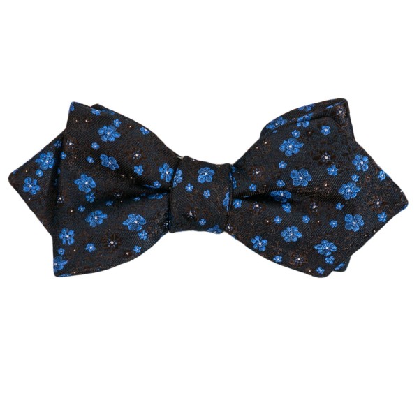 Ascot Bow Tie Silk Brown Patterned