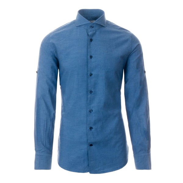 Emanuel Berg Shirt St. James Flannel Blue