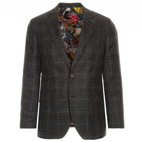 1973 Checked Suit With Waistcoat Olive