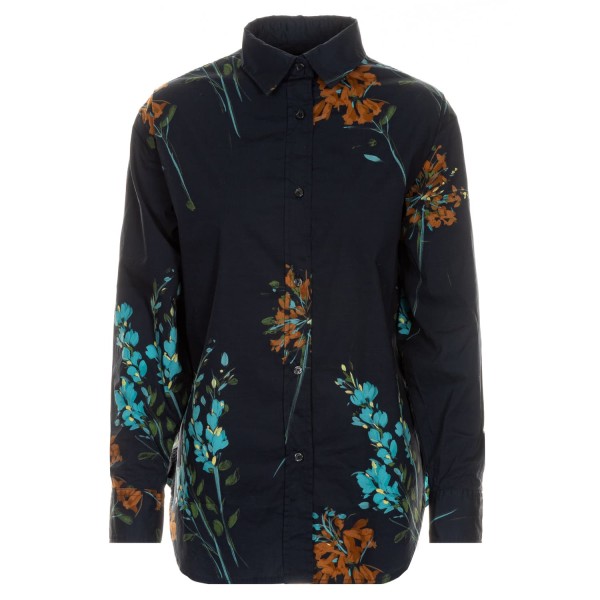 Shirt No.2 Blouse Navy Flowered