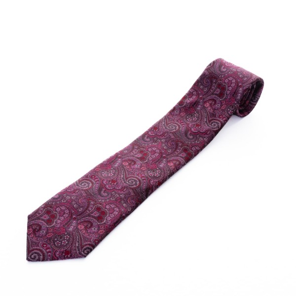 Ascot Necktie Paisley Pink