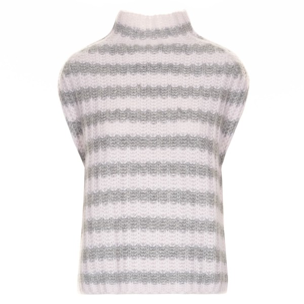 HEMISPHERE Knitted Cashmere Slipover Striped