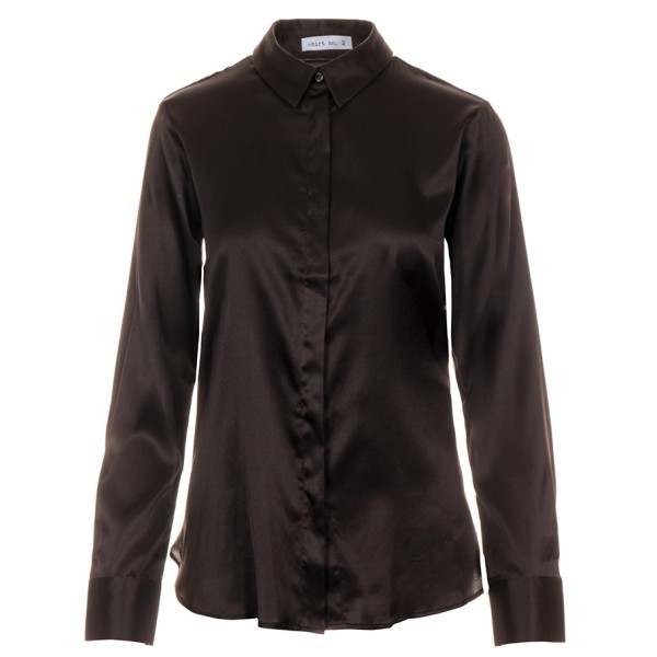 SShirt No.2 Silk Blouse Concealed Button Front