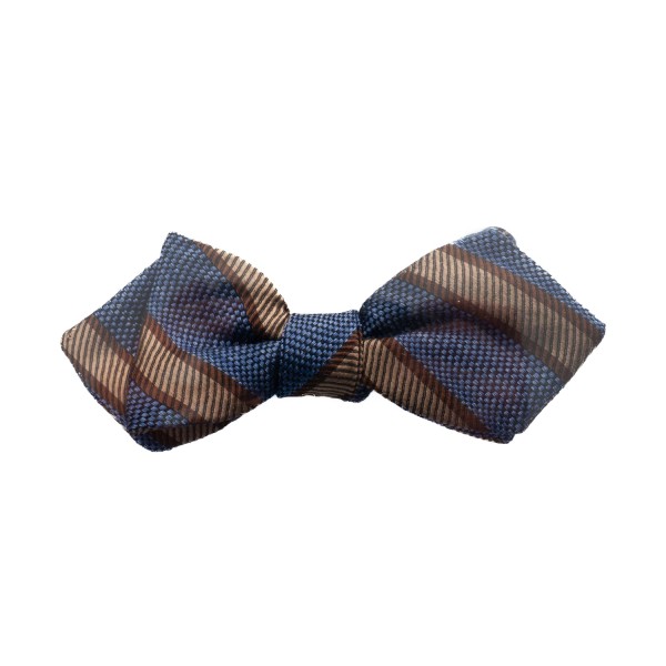 Ascot Bow Tie Dark Blue Striped