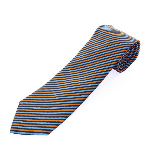 Blick Tie Blue-Orange Striped