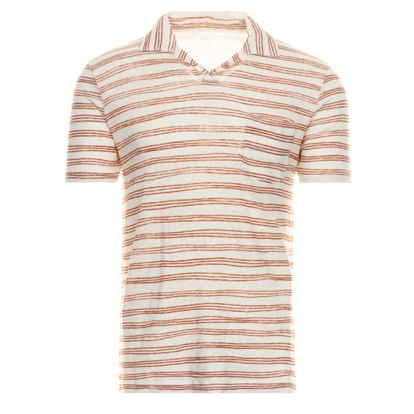 Hartford Polo Shirt Brown Striped