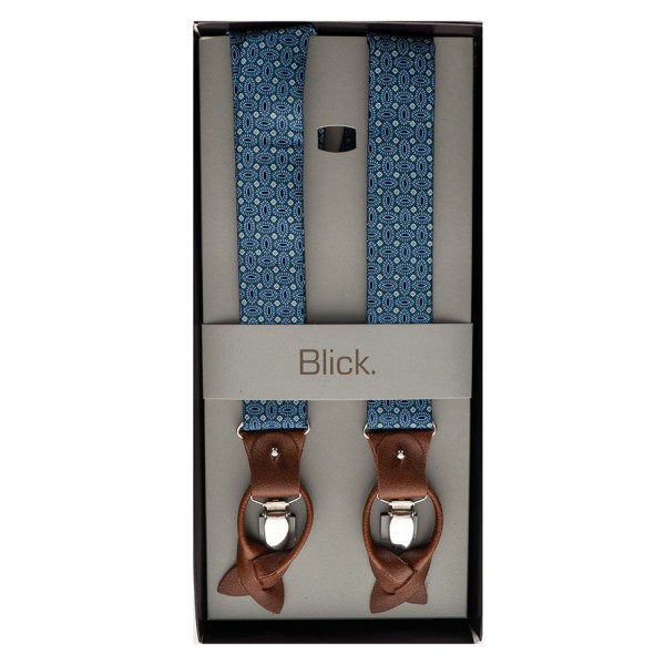 Blick Suspenders Shelby Steel Blue Patterned