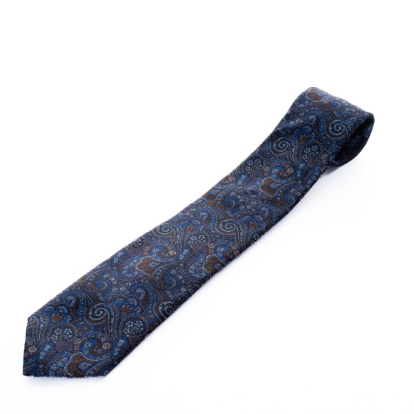 Ascot Krawatte Paisley Blau
