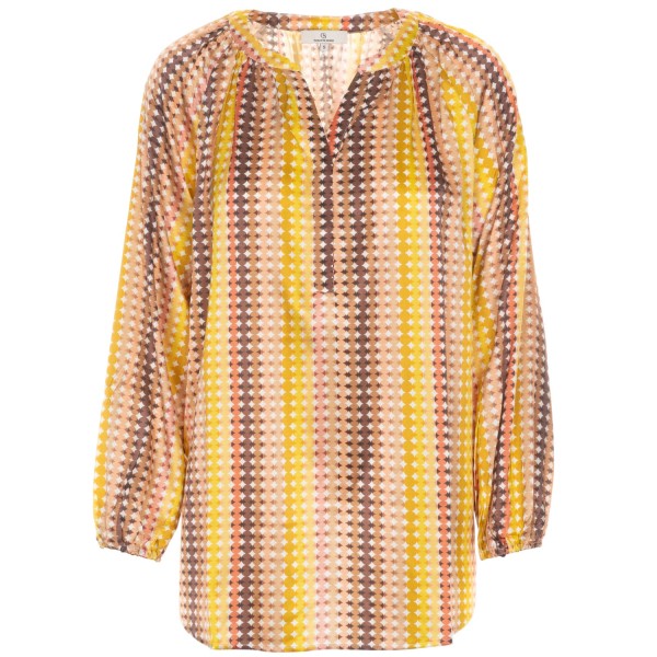 Charlotte Sparre Silk Blouse Selma Dotty Yellow