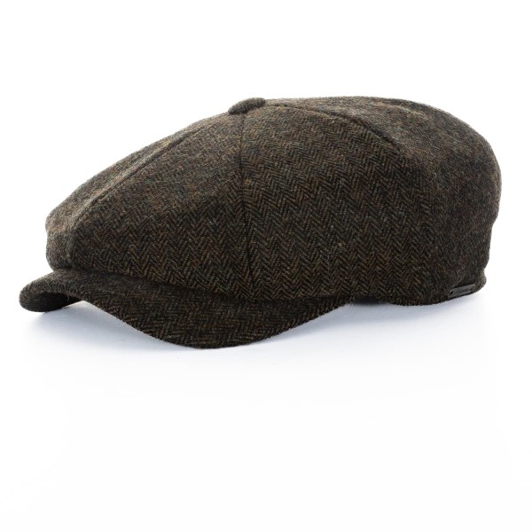 Wigens Retro Cap Herringbone Olive