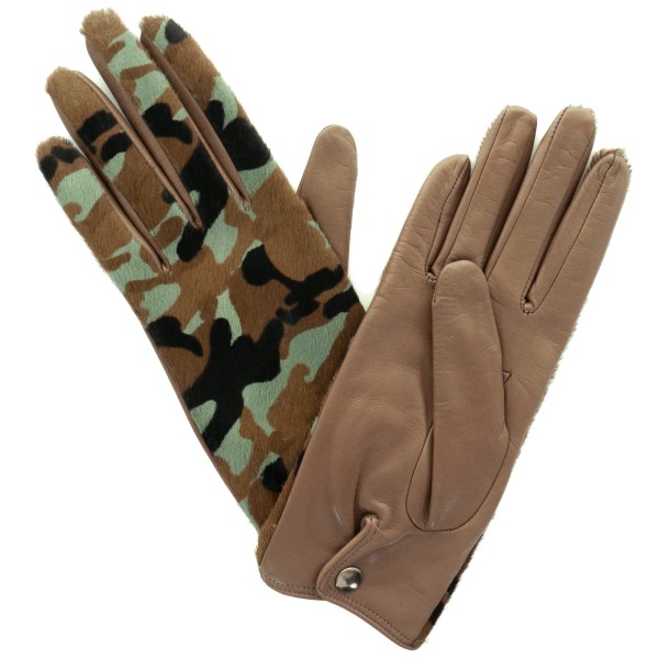 Caridei Handschuhe Leder Camouflage