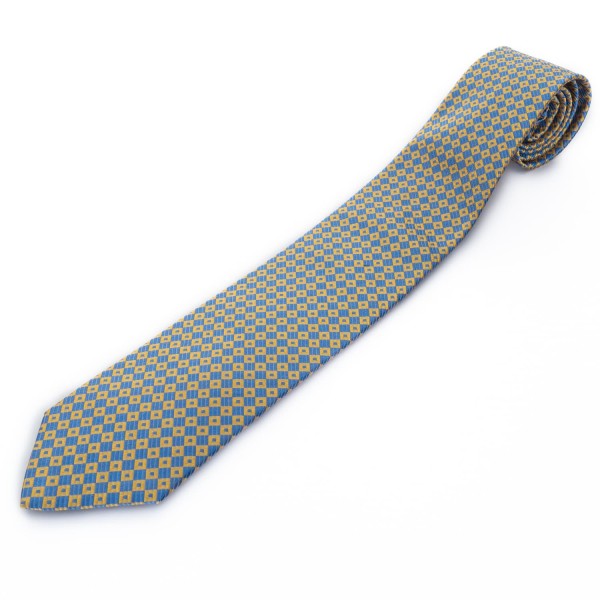 Blick silk necktie Albert blue chequered